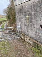 Newly installed rider friendly gate handle at Rough Farm, Newhey